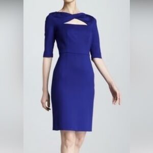 Trina Turk Romanov’s Dress Blue Periwinkle Half Sleeve Midi Dress